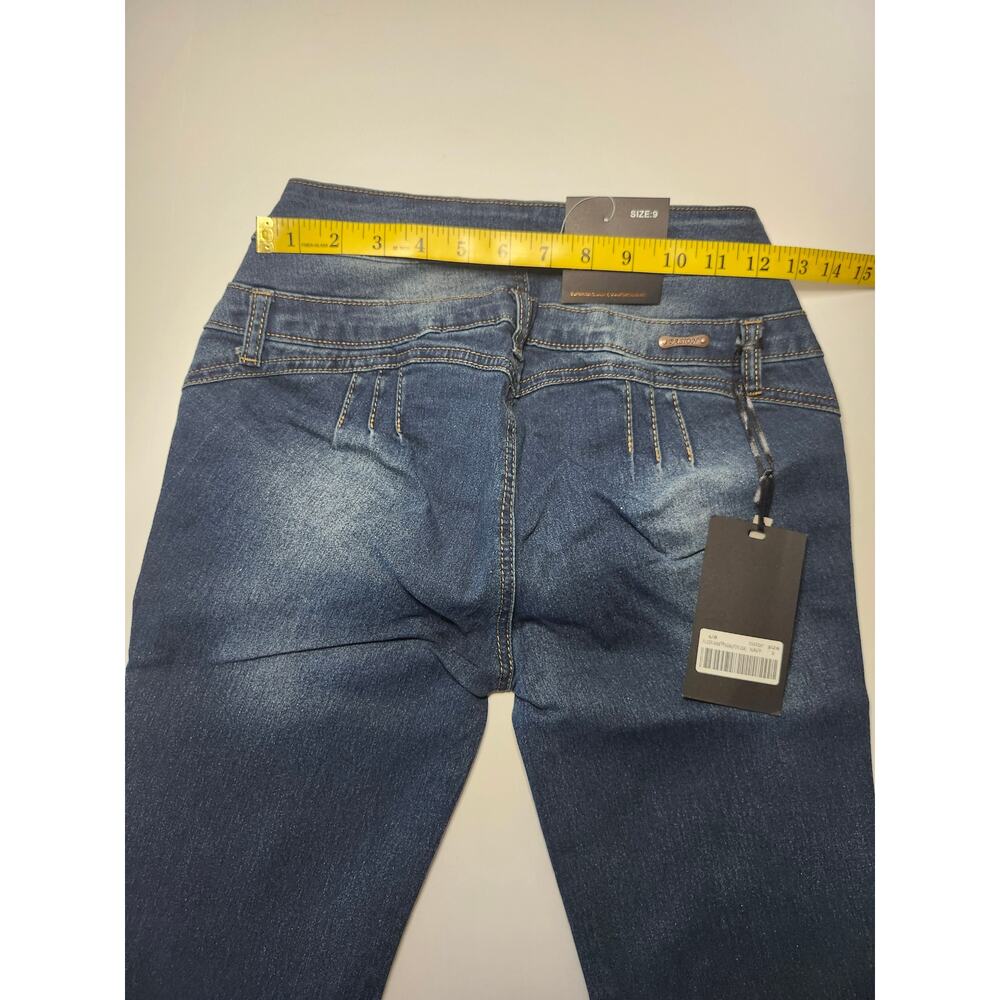 Pasion NWT Women’s High Waist Skinny Jeans Medium Wash Sz 9 Streetwear - Picture 4 of 8